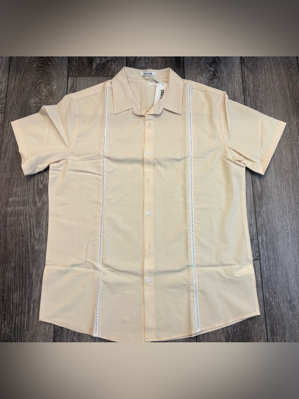 NWT Coofandy Short-Sleeve Cuban Shirt- Size Medium